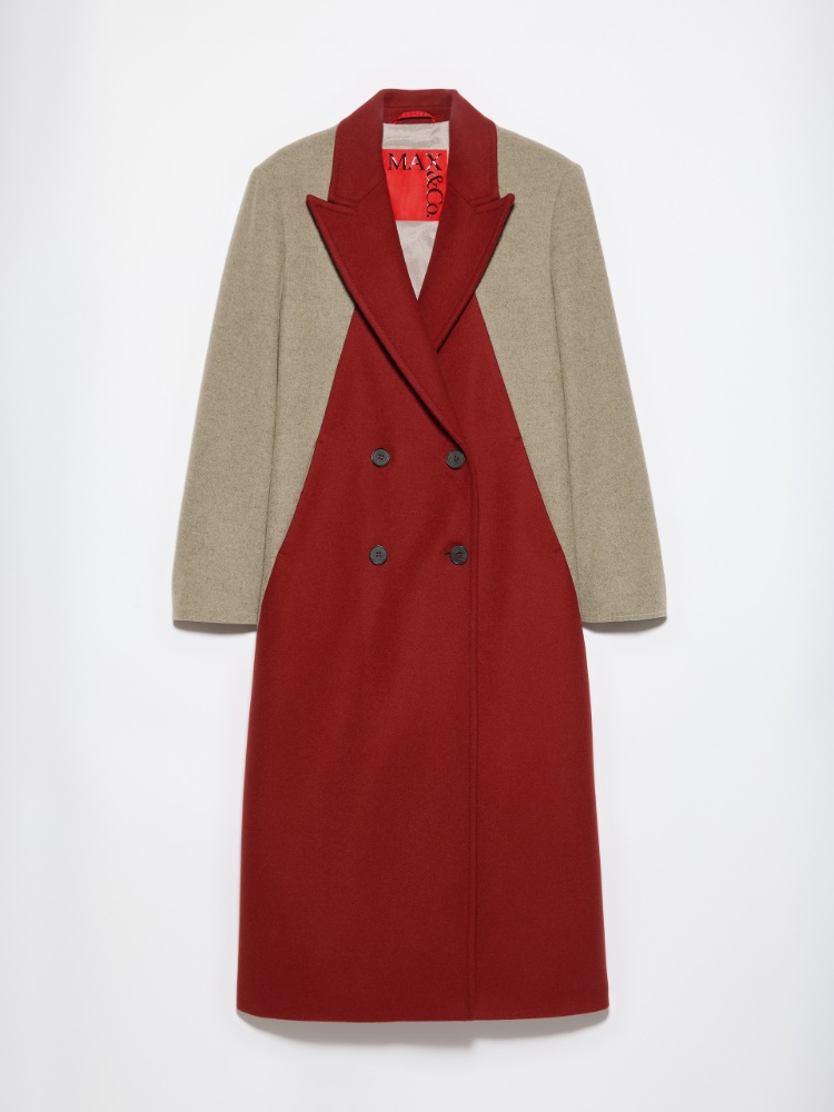 Double-breasted wool-blend coat - BRICK RED - MAX&Co.