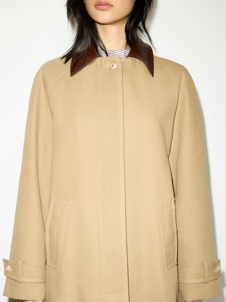 Wasserabweisender Trenchcoat aus Baumwolle - KAMEL - MAX&Co. - 4