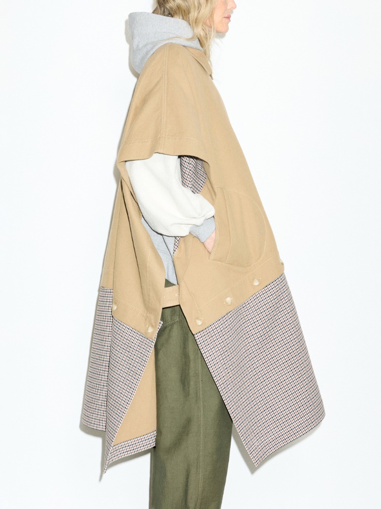 Modular double-faced poncho - CAMEL - MAX&Co. - 3