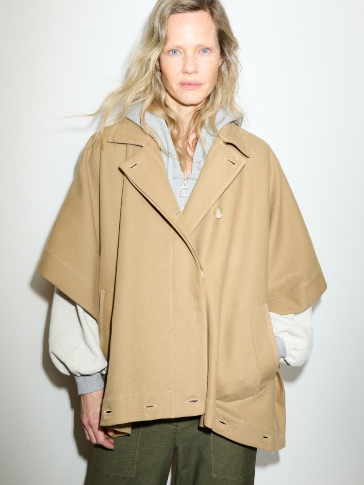 Modular double-faced poncho - CAMEL - MAX&Co. - 5