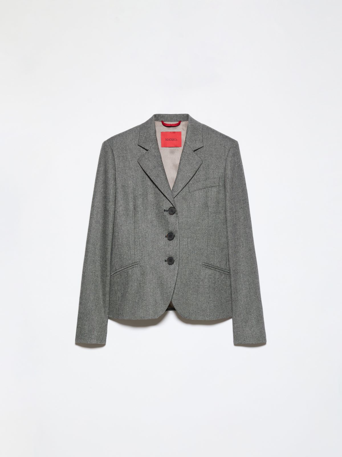 Slim-fit flannel blazer - BLACK - MAX&Co. - 6
