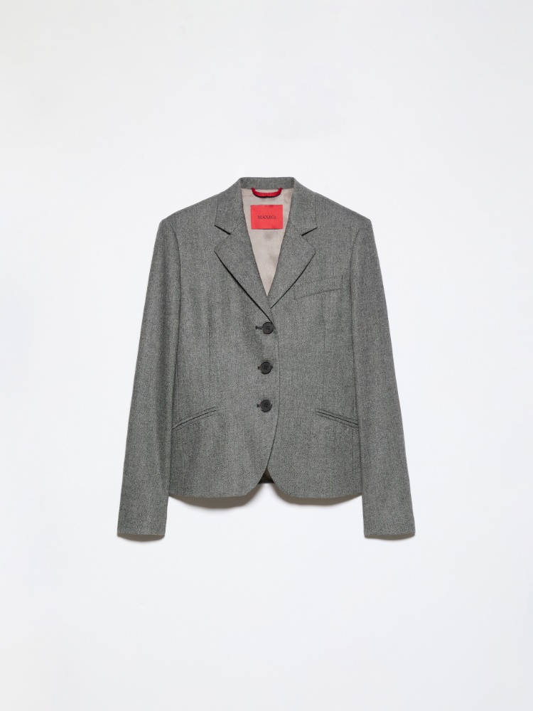Slim-fit flannel blazer - BLACK - MAX&Co. - 6
