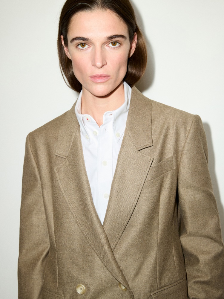 Double-breasted flannel blazer - MAX&Co. - 3
