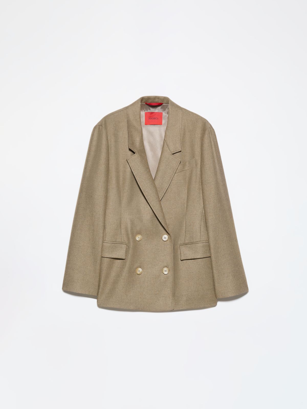 Double-breasted flannel blazer - MELANGE GREY - MAX&Co. - 6