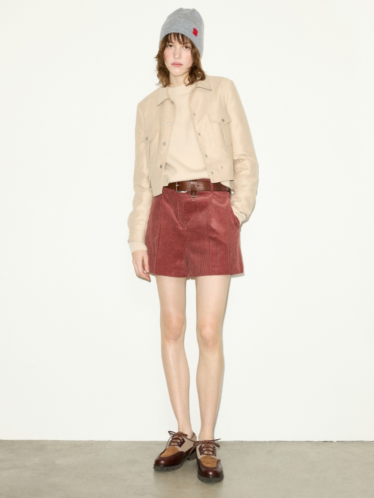 Cropped flannel jacket - BEIGE - MAX&Co. - 4