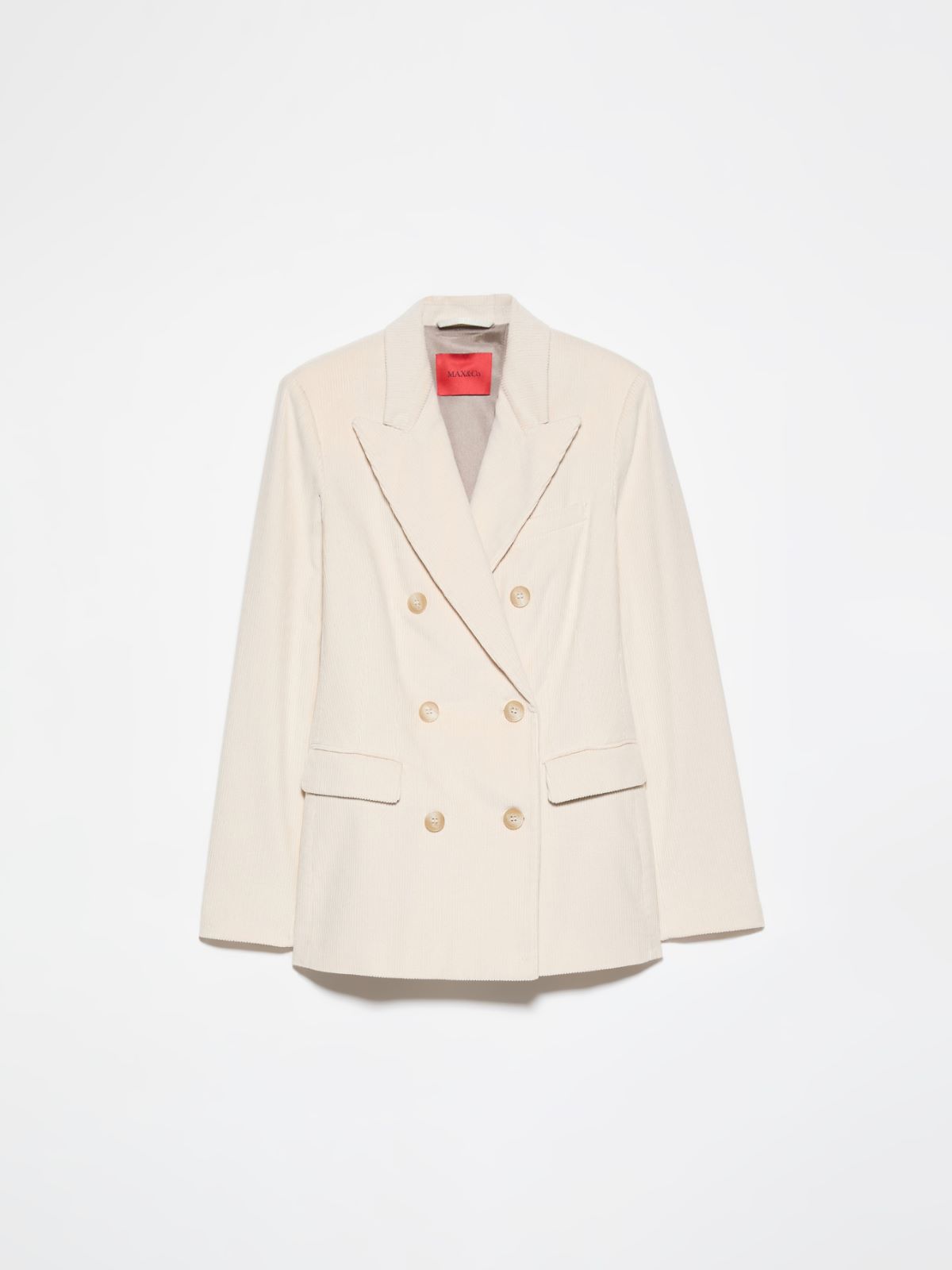 Double-breasted corduroy blazer - MILK - MAX&Co. - 5