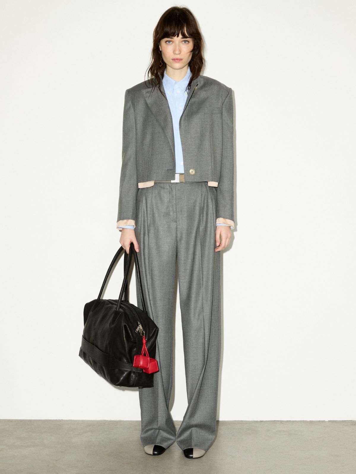 [フレッチャ]  ウール ブレンド クロップド ジャケット - MELANGE GREY - マックスアンドコー公式オンラインショップ - 5