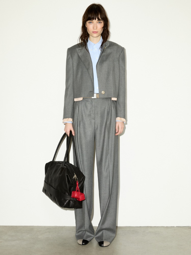 [フレッチャ]  ウール ブレンド クロップド ジャケット - MELANGE GREY - マックスアンドコー公式オンラインショップ - 5