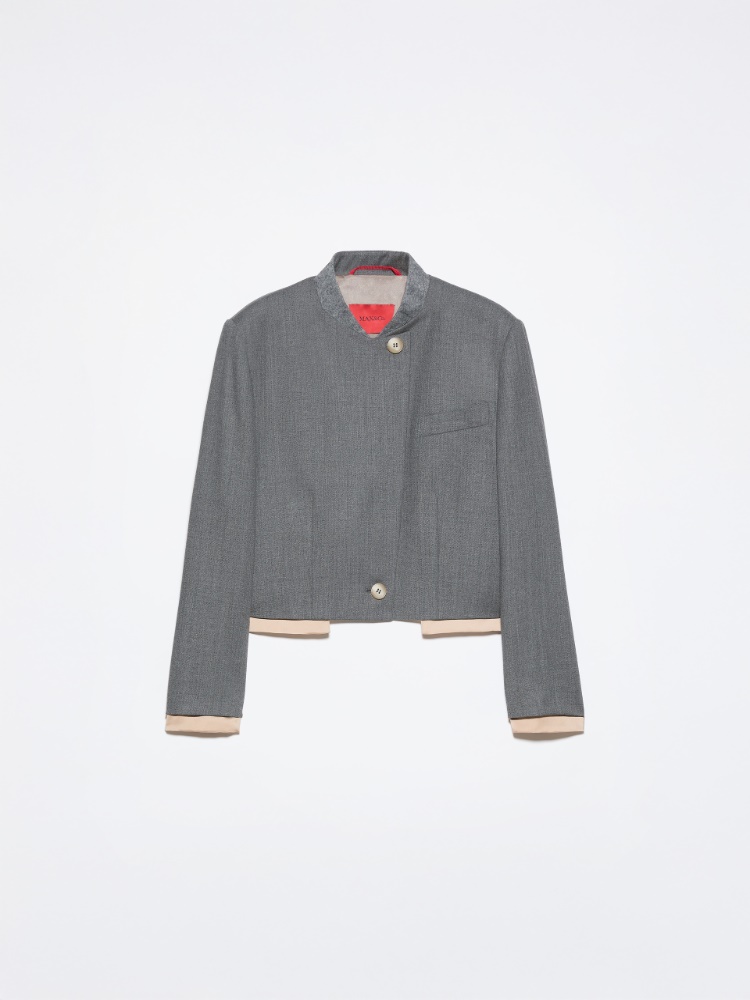 [フレッチャ]  ウール ブレンド クロップド ジャケット - MELANGE GREY - マックスアンドコー公式オンラインショップ - 6