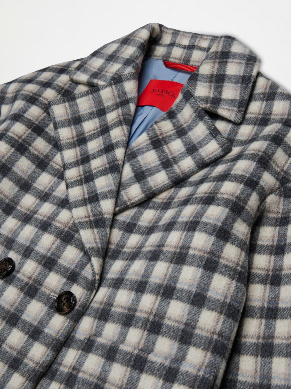 Double-breasted checked coat KID - MEDIUM GREY - MAX&Co. - 3