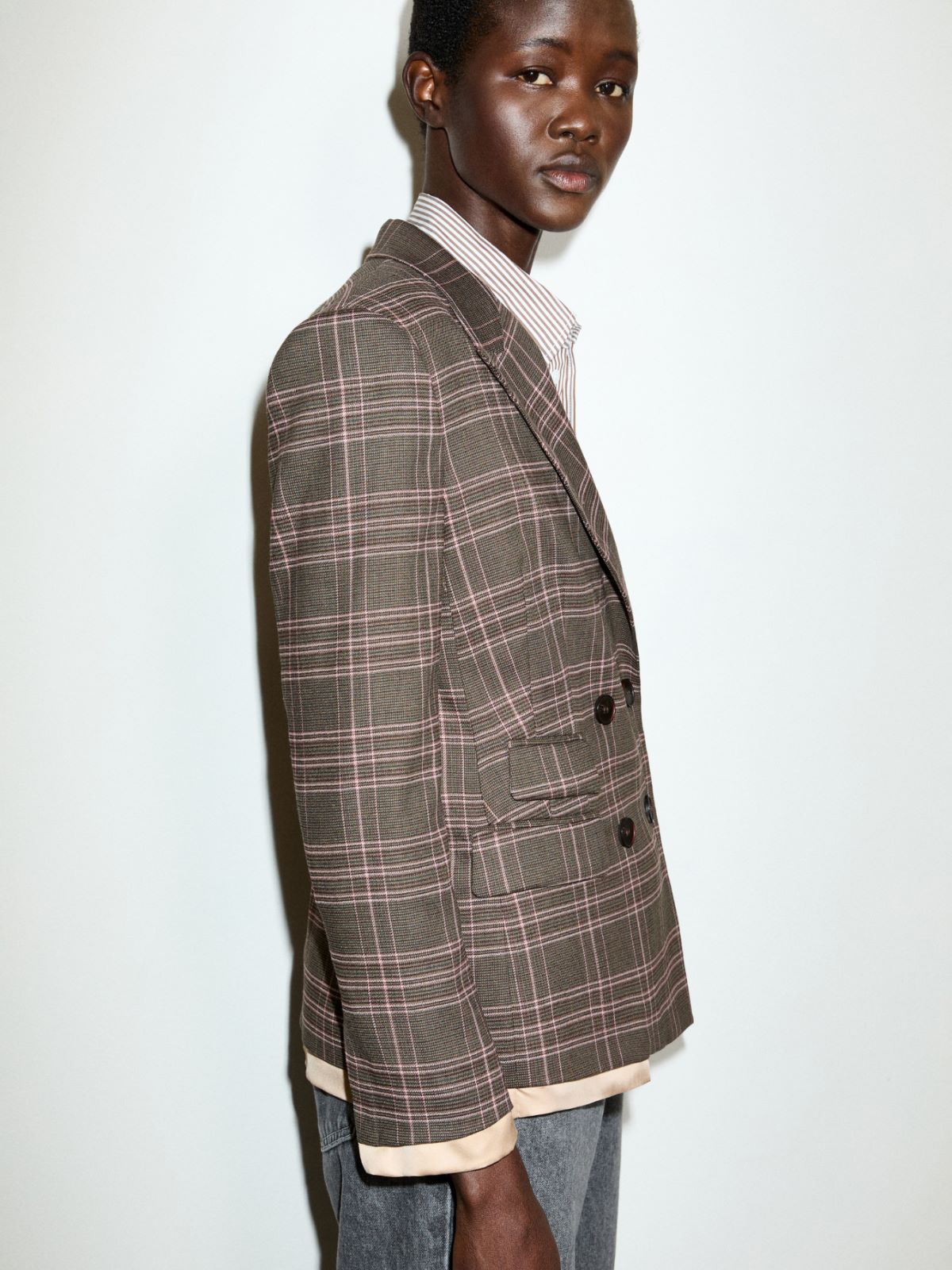 Wool-blend blazer - BROWN - MAX&Co. - 4