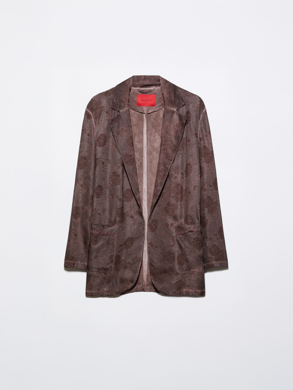 Fluid jacquard blazer - CHOCOLATE - MAX&Co.