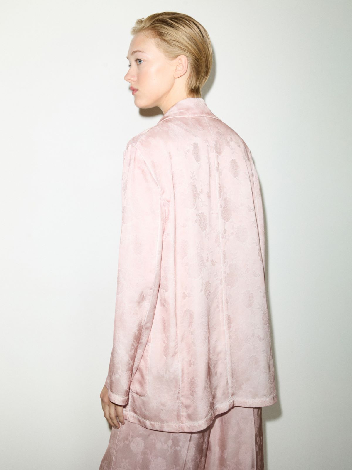 Fluid jacquard blazer - PINK - MAX&Co.