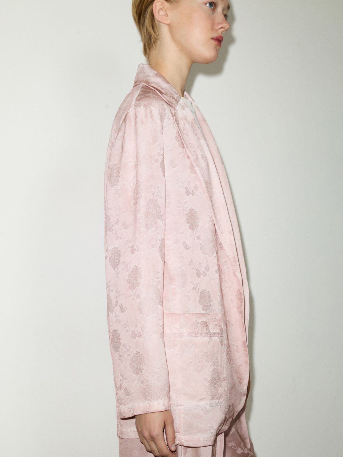 Fluid jacquard blazer - PINK - MAX&Co.