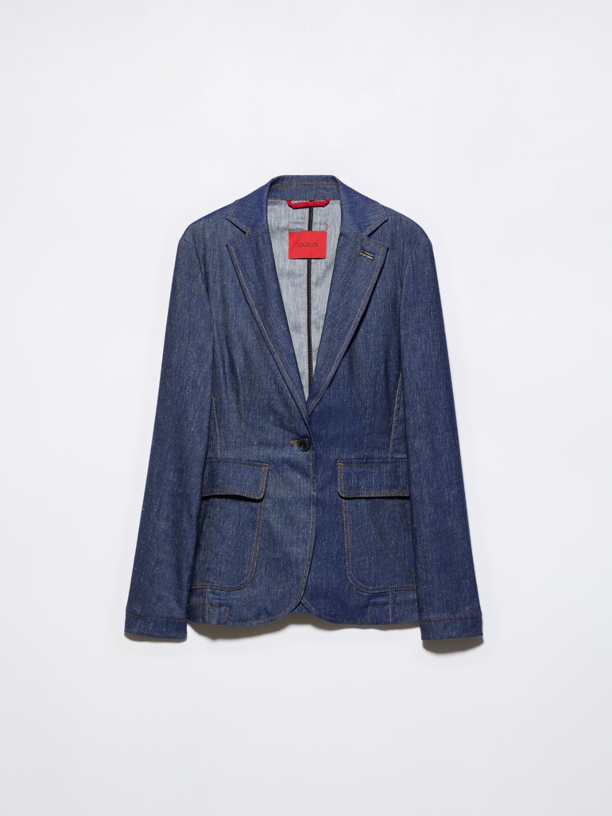 [チェルキア]  コットン アンド リネン デニム ジャケット - NAVY - MAX&Co. - 5