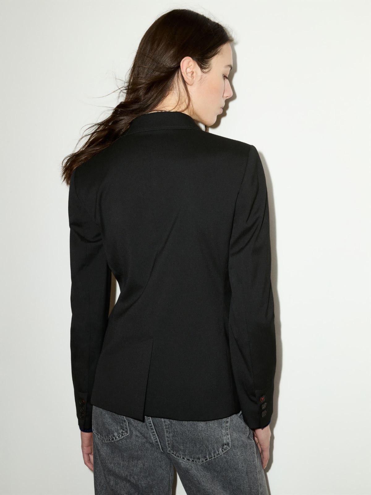 Slim-fit single-breasted blazer - BLACK - MAX&Co. - 2