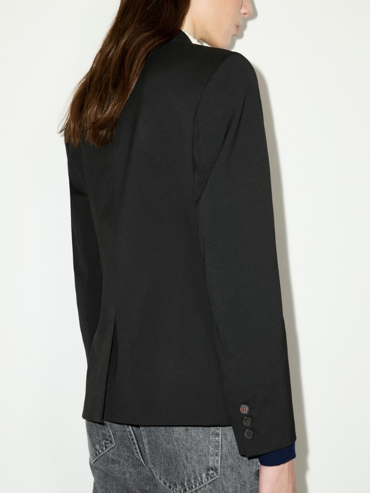Slim-fit single-breasted blazer - BLACK - MAX&Co. - 5
