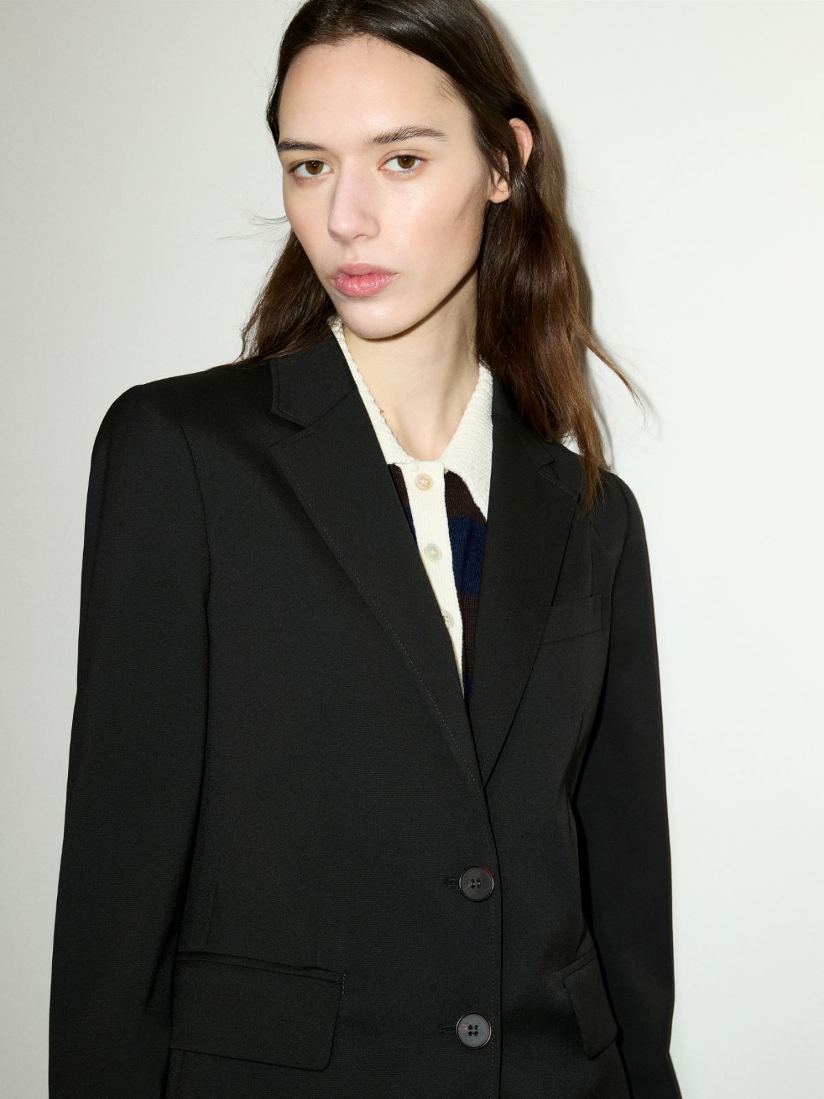 Slim-fit single-breasted blazer - BLACK - MAX&Co. - 4