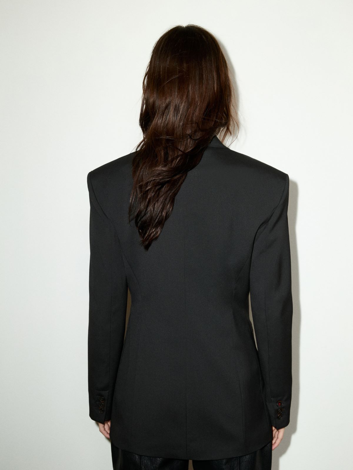 Single-breasted one-button blazer - BLACK - MAX&Co. - 2