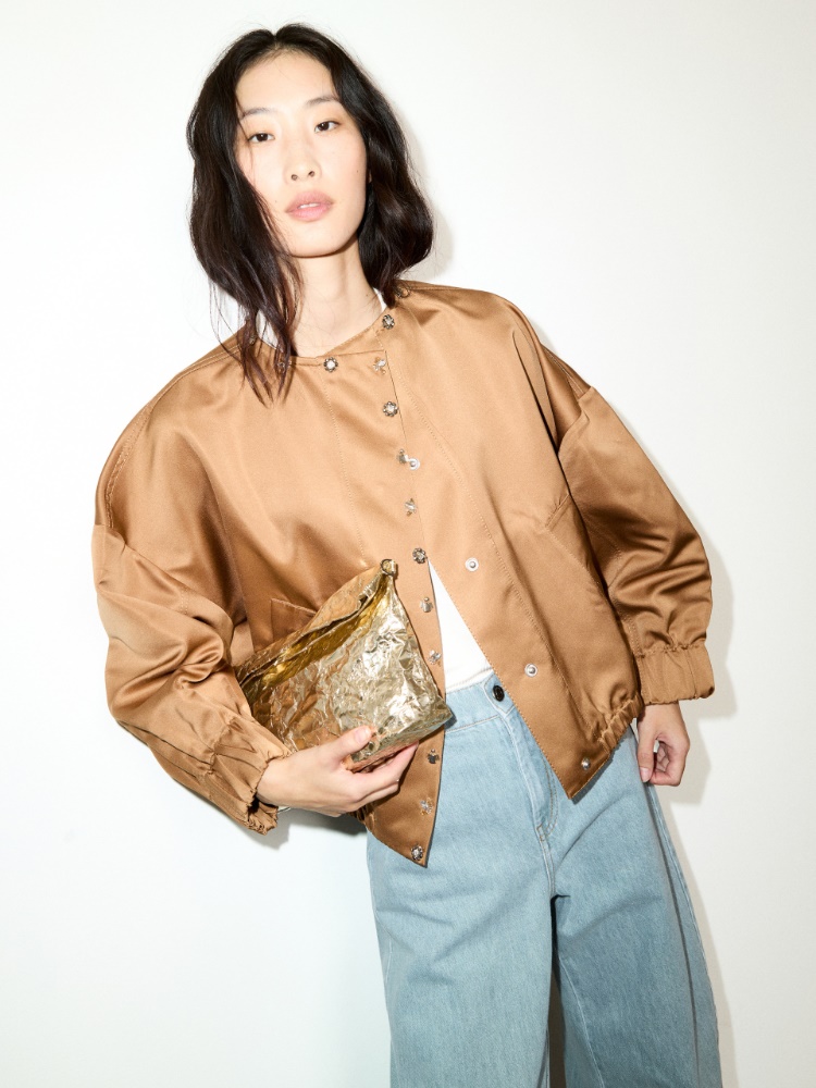 Bejewelled satin bomber jacket - MAX&Co.
