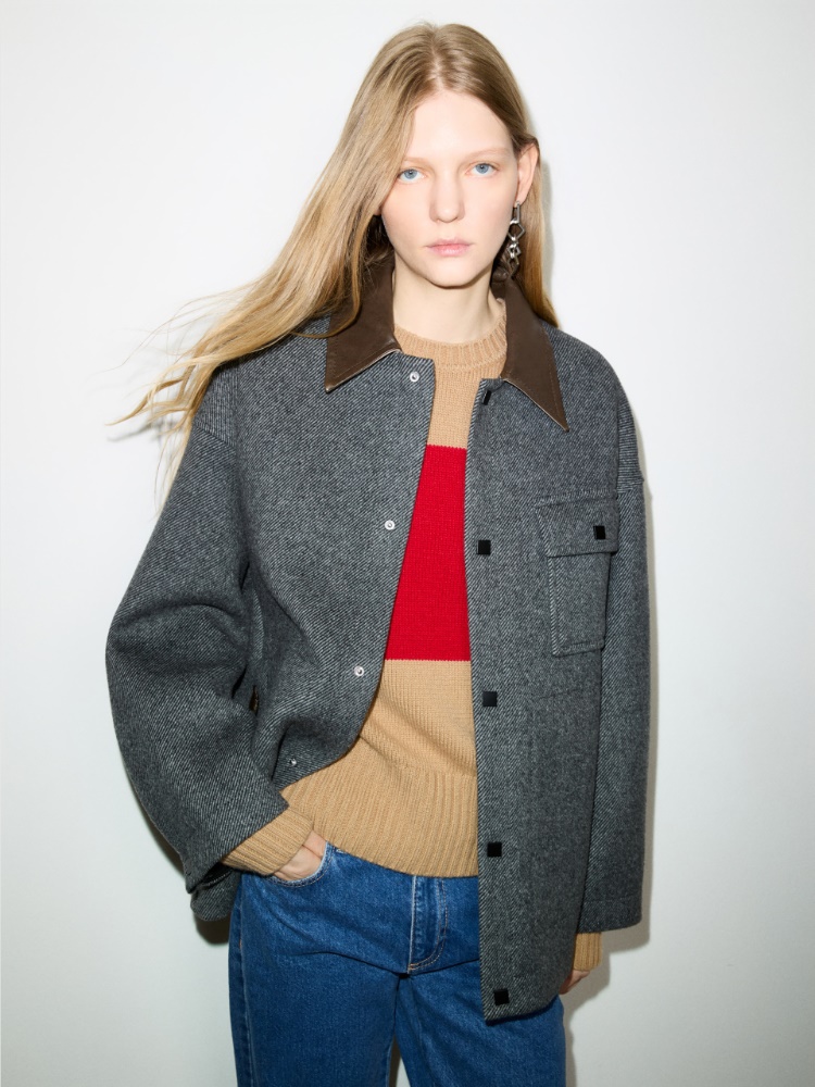 Double-woven wool-blend shacket - MAX&Co.