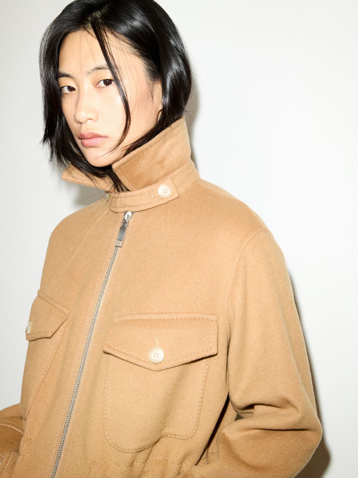 Double-woven wool field jacket - CAMEL - MAX&Co. - 3
