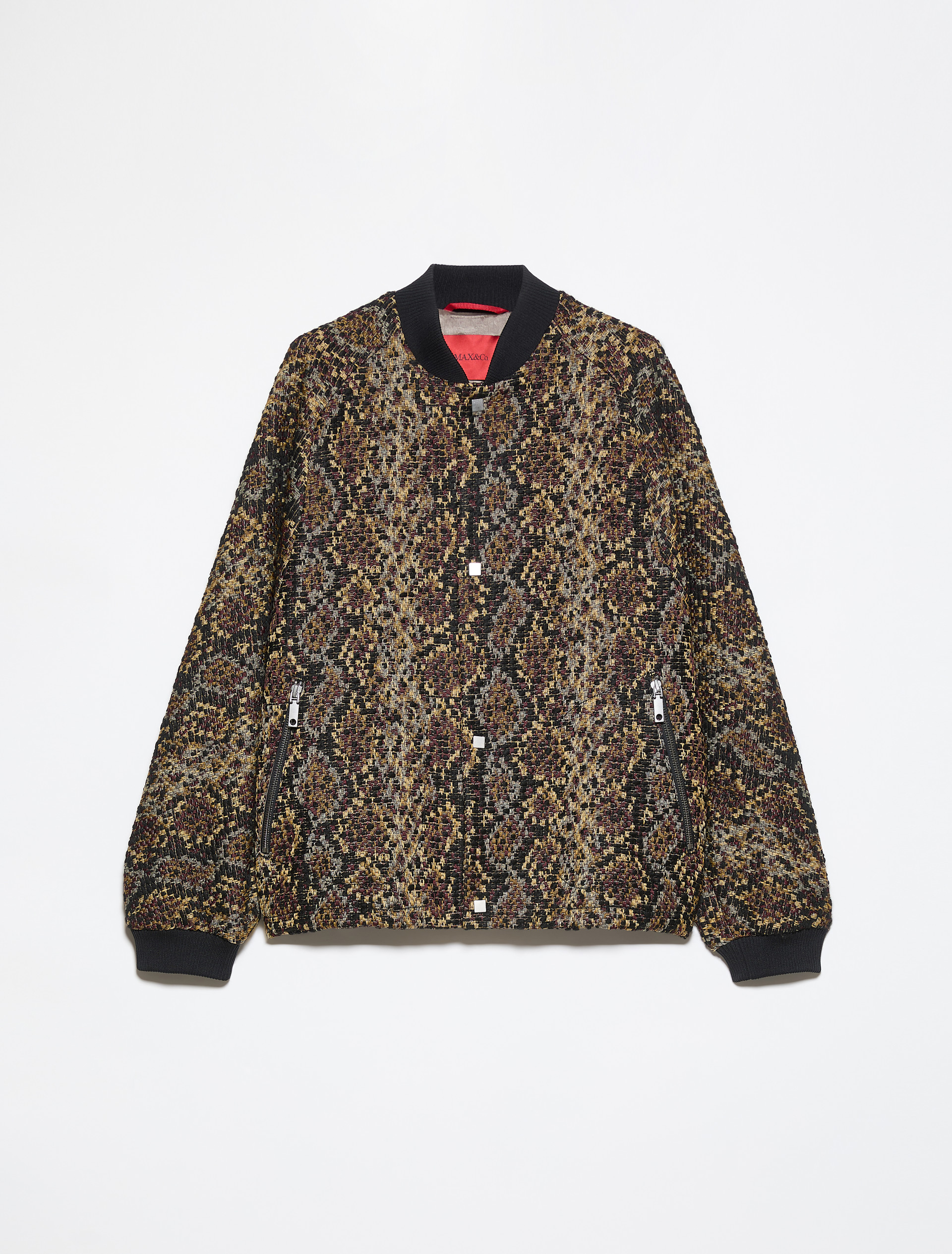 Jacquard fabric bomber jacket - MAX&Co.