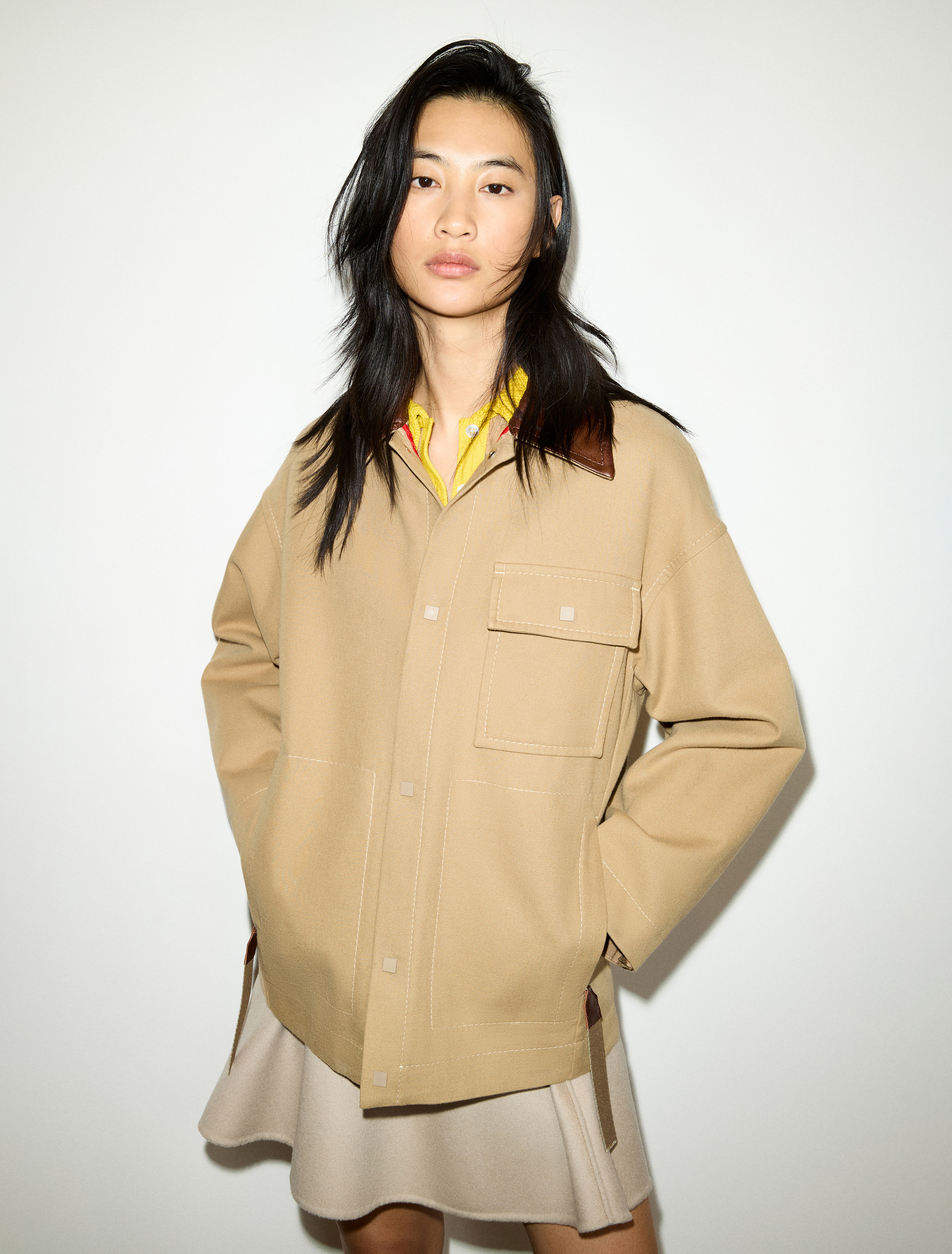 Water-repellent cotton shacket - MAX&Co.