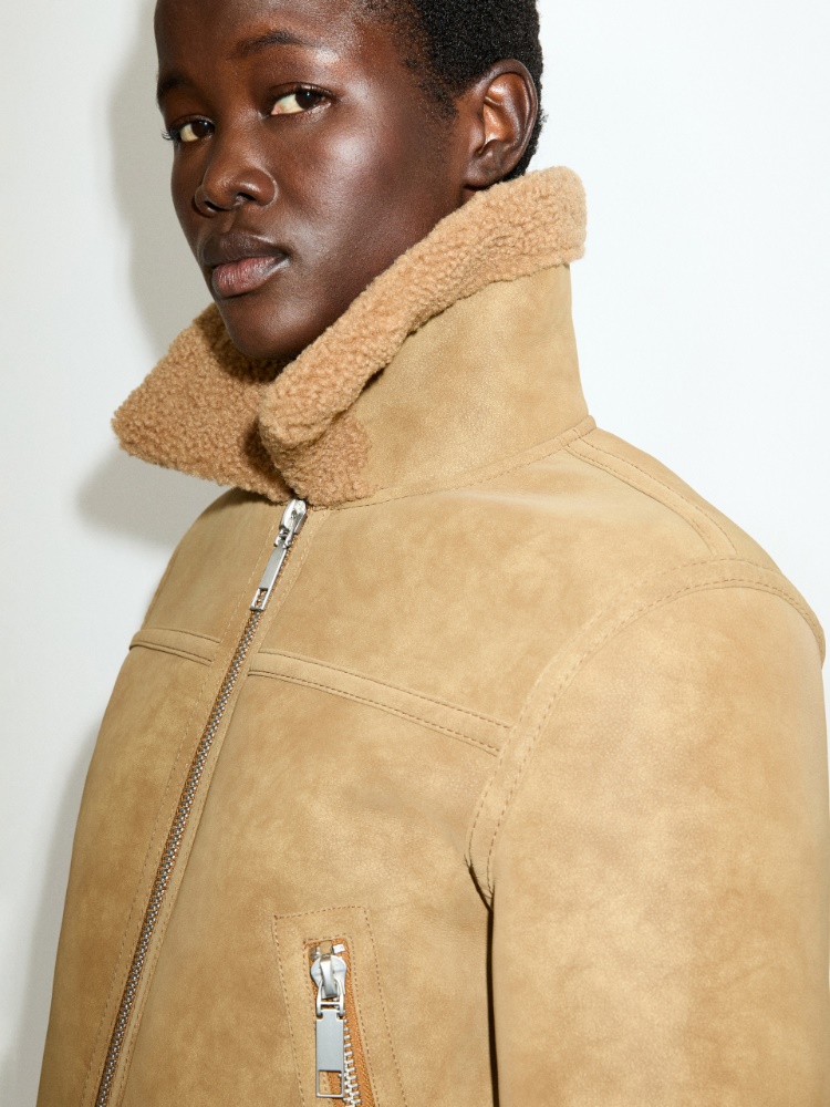 Cropped bomber jacket - BISCUIT - MAX&Co. - 3
