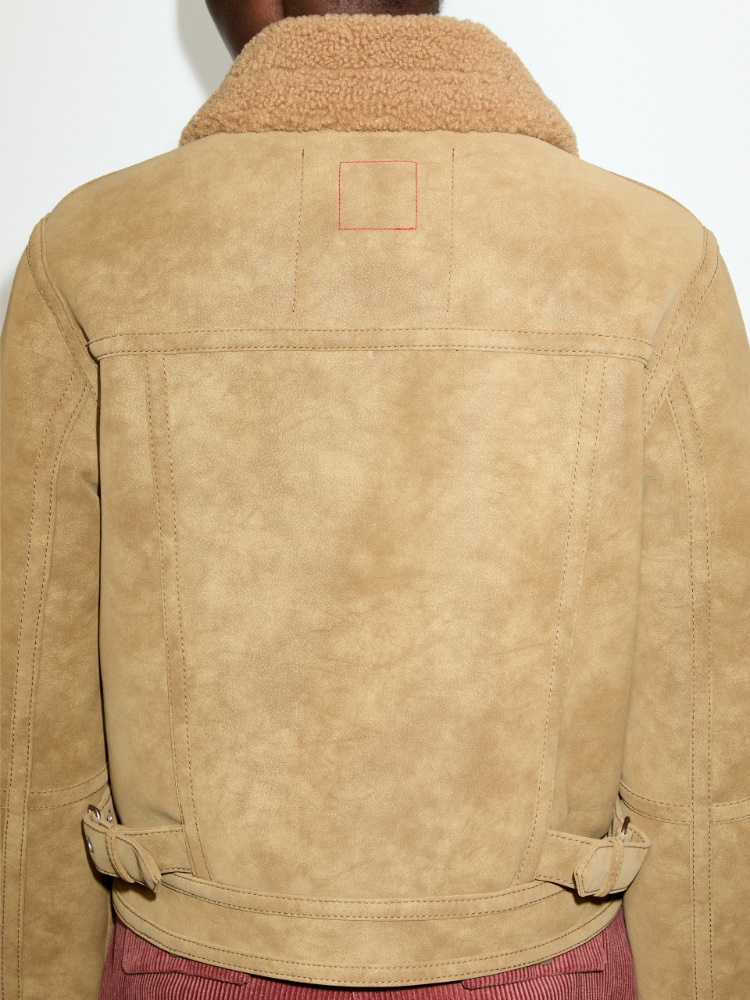 Cropped bomber jacket - BISCUIT - MAX&Co. - 4