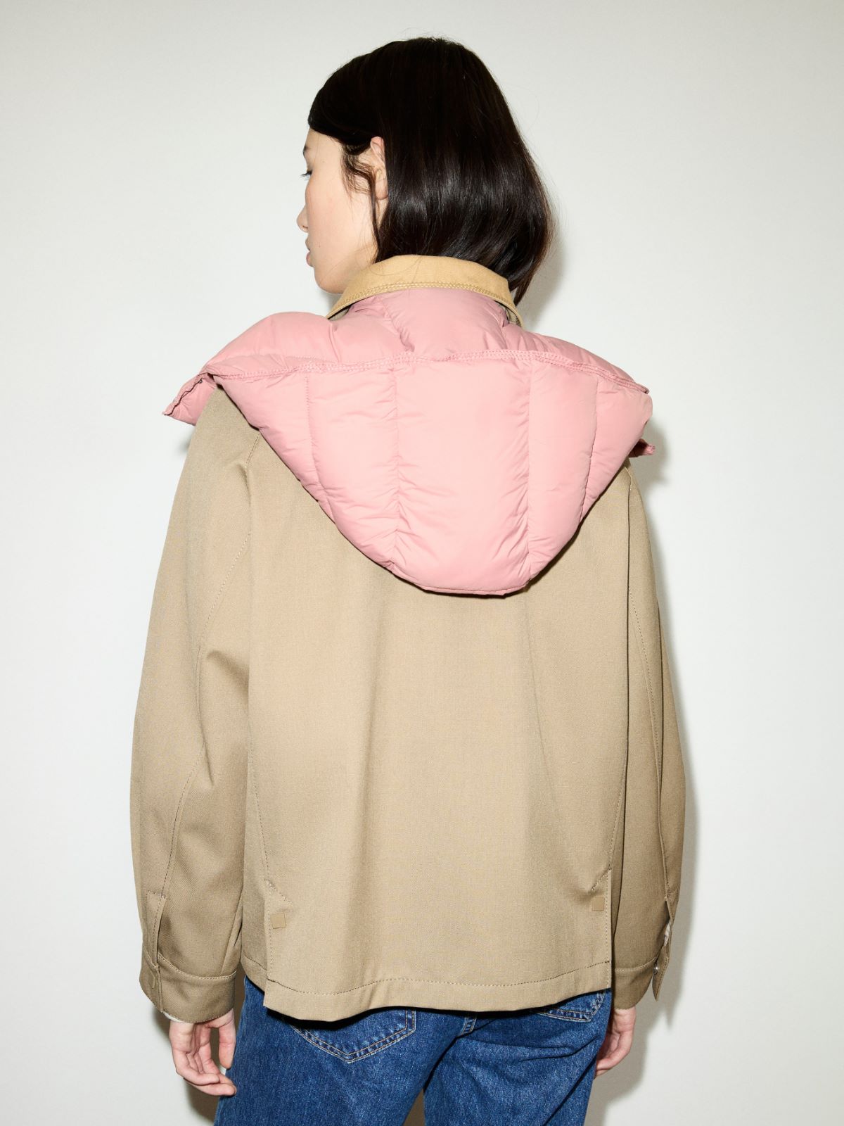 Hooded gabardine barn jacket - TURTLEDOVE - MAX&Co. - 2