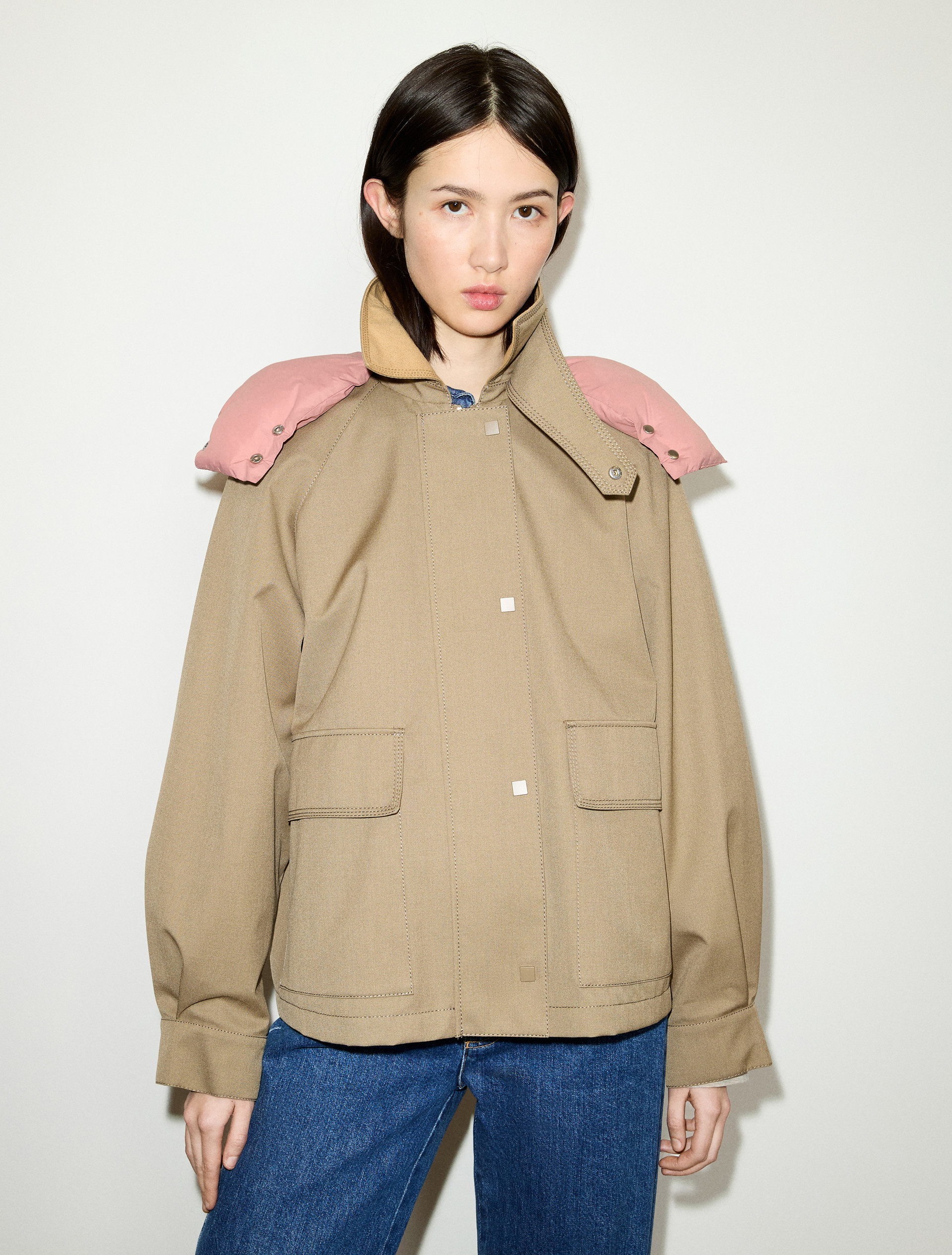Chaqueta barn de gabardina con capucha - MAX&Co.