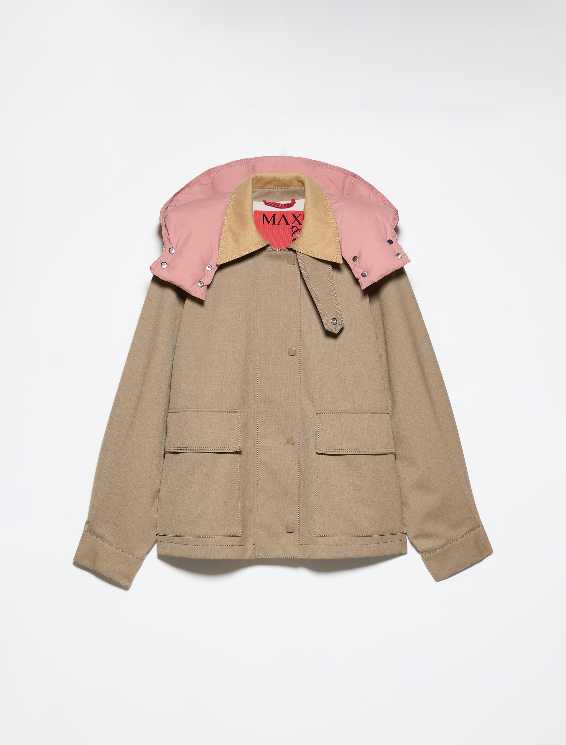 Hooded gabardine barn jacket - MAX&Co.