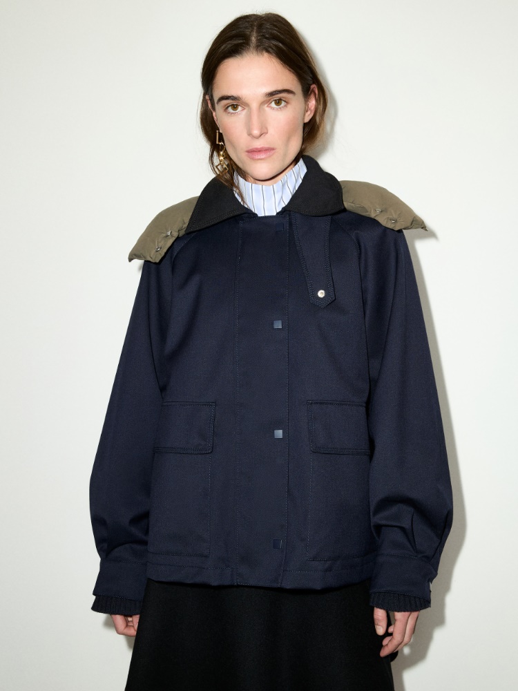Hooded gabardine barn jacket - MAX&Co.