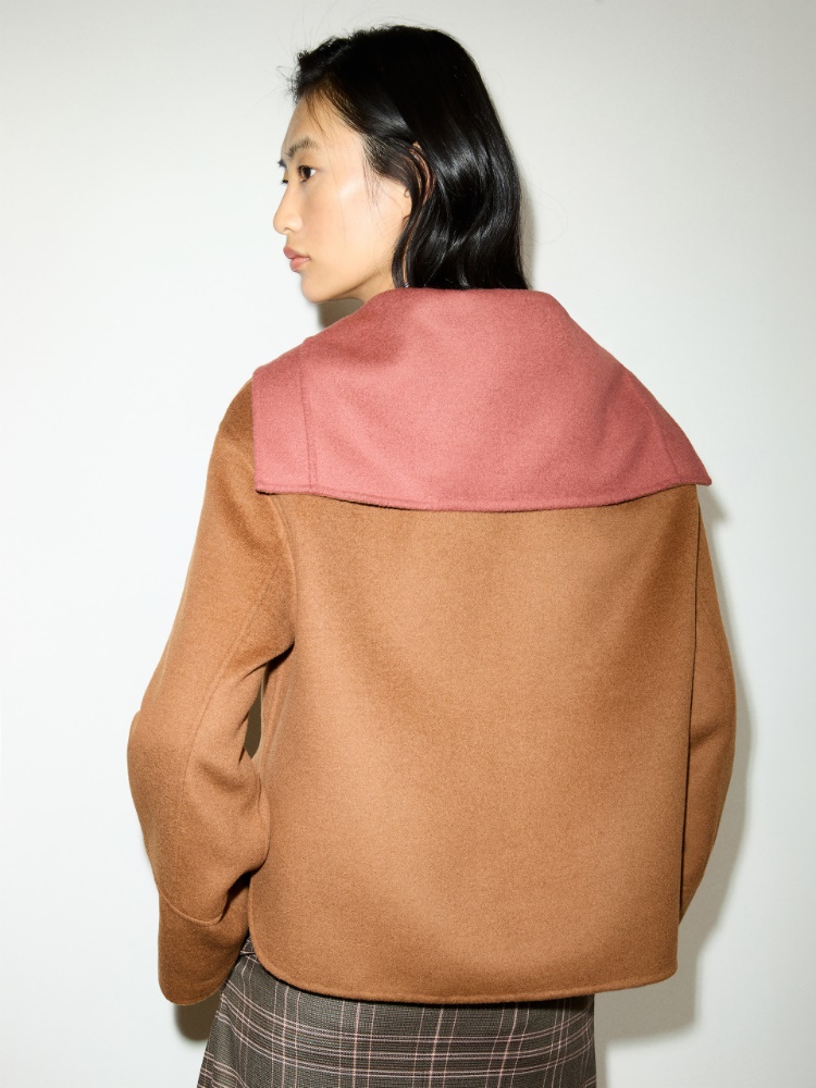 Double-woven wool pullover jacket - CINNAMON - MAX&Co. - 2