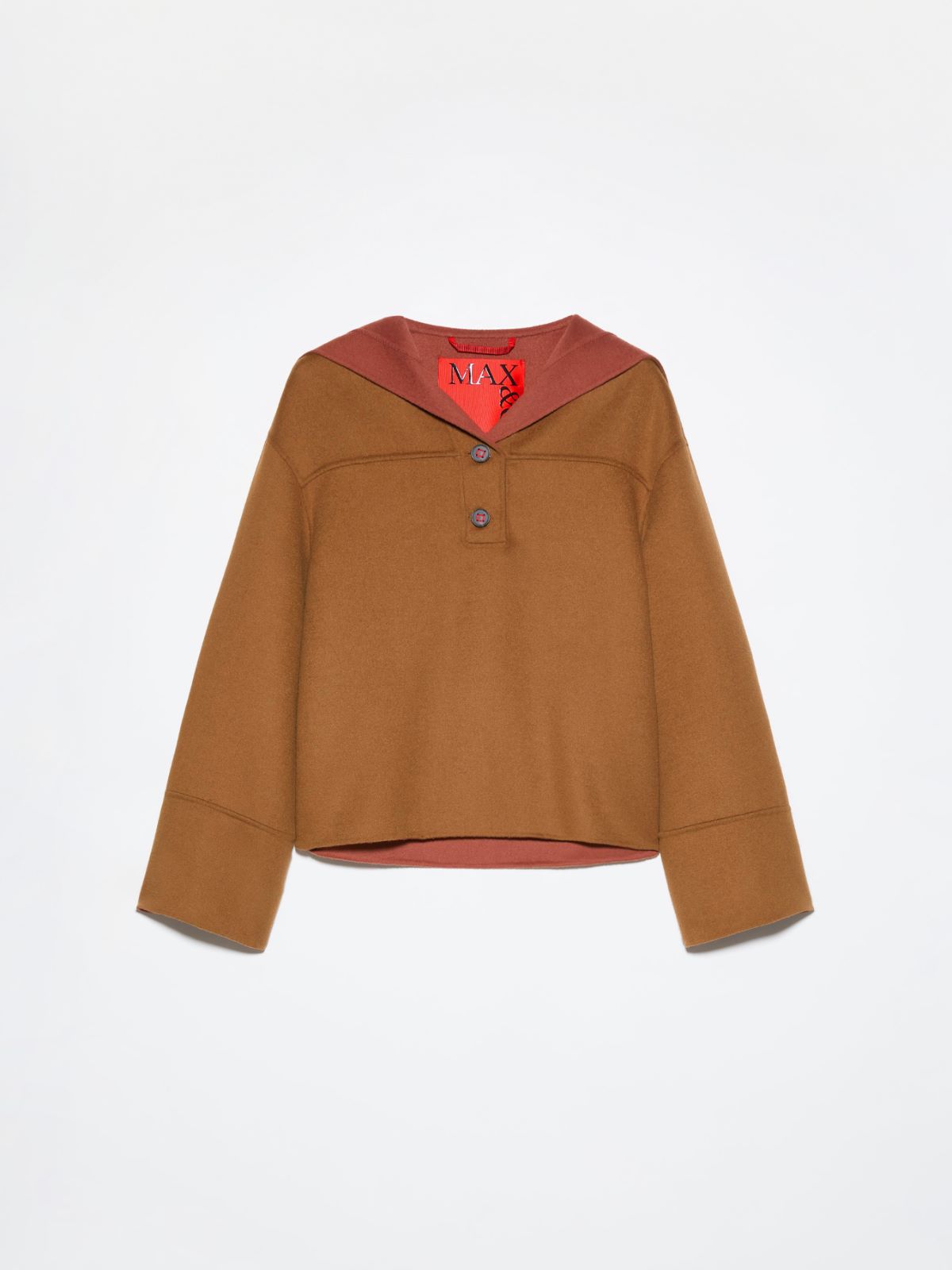 Double-woven wool pullover jacket - CINNAMON - MAX&Co. - 5