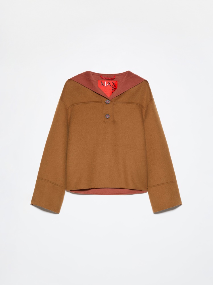 Double-woven wool pullover jacket - CINNAMON - MAX&Co. - 5