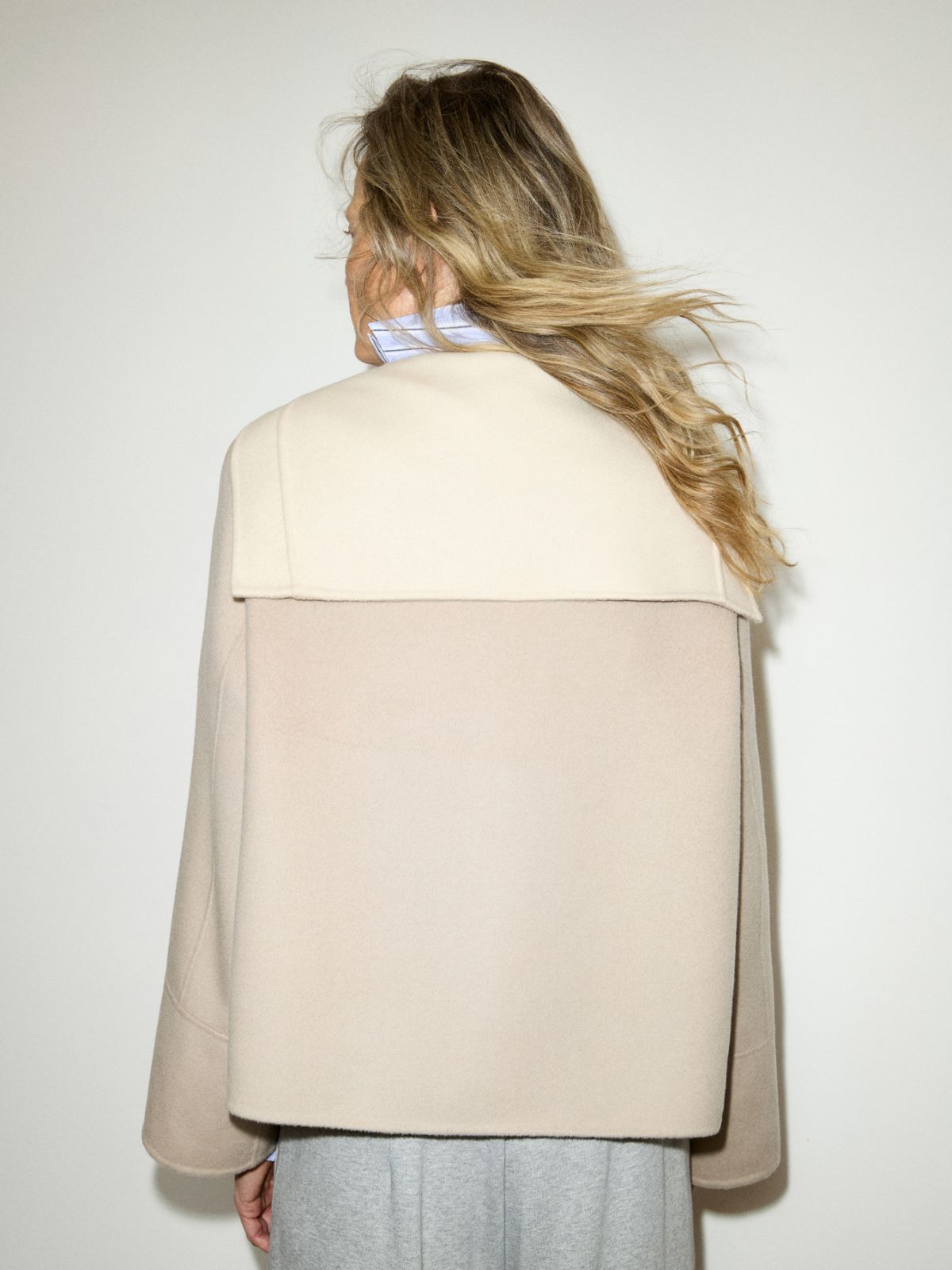 Double-woven wool pullover jacket - BEIGE - MAX&Co. - 2