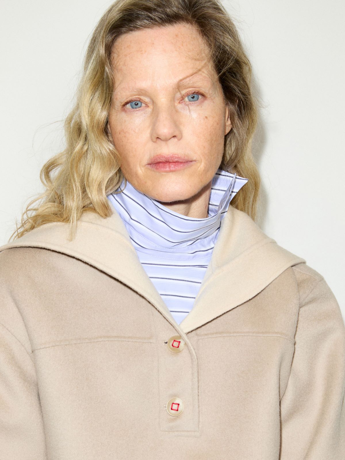 Double-woven wool pullover jacket - BEIGE - MAX&Co. - 3