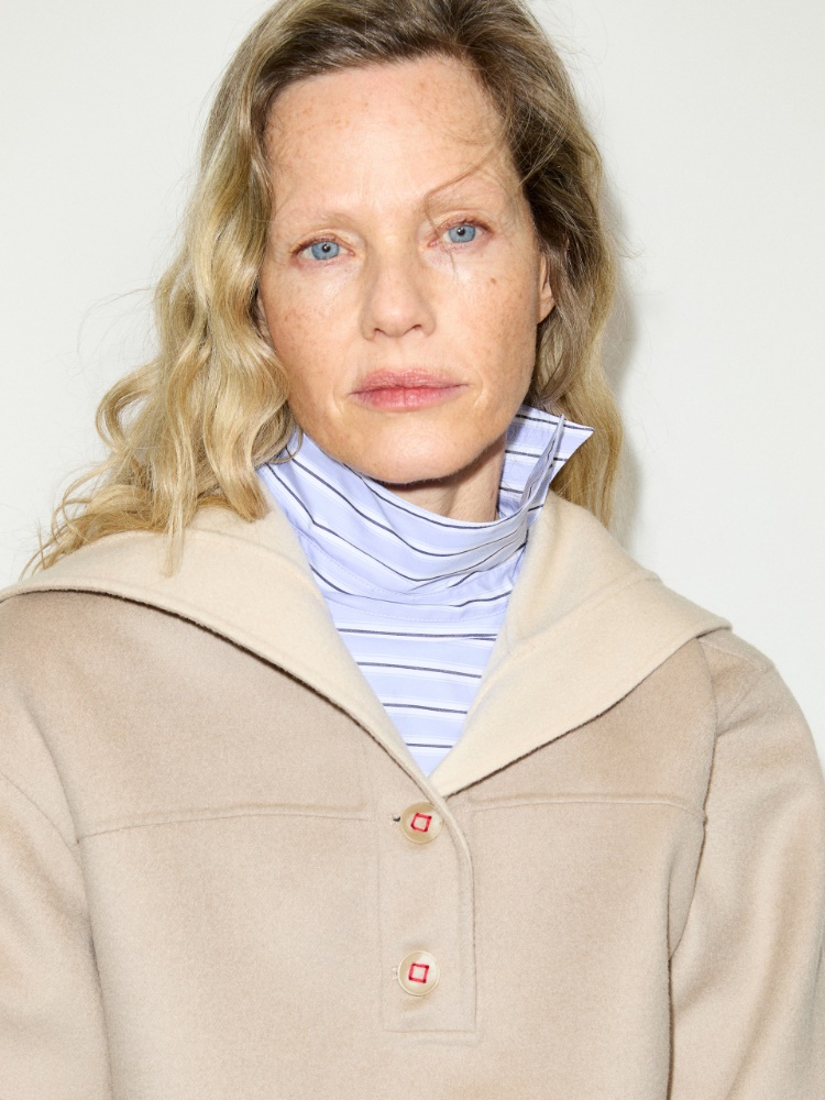 Double-woven wool pullover jacket - BEIGE - MAX&Co. - 3