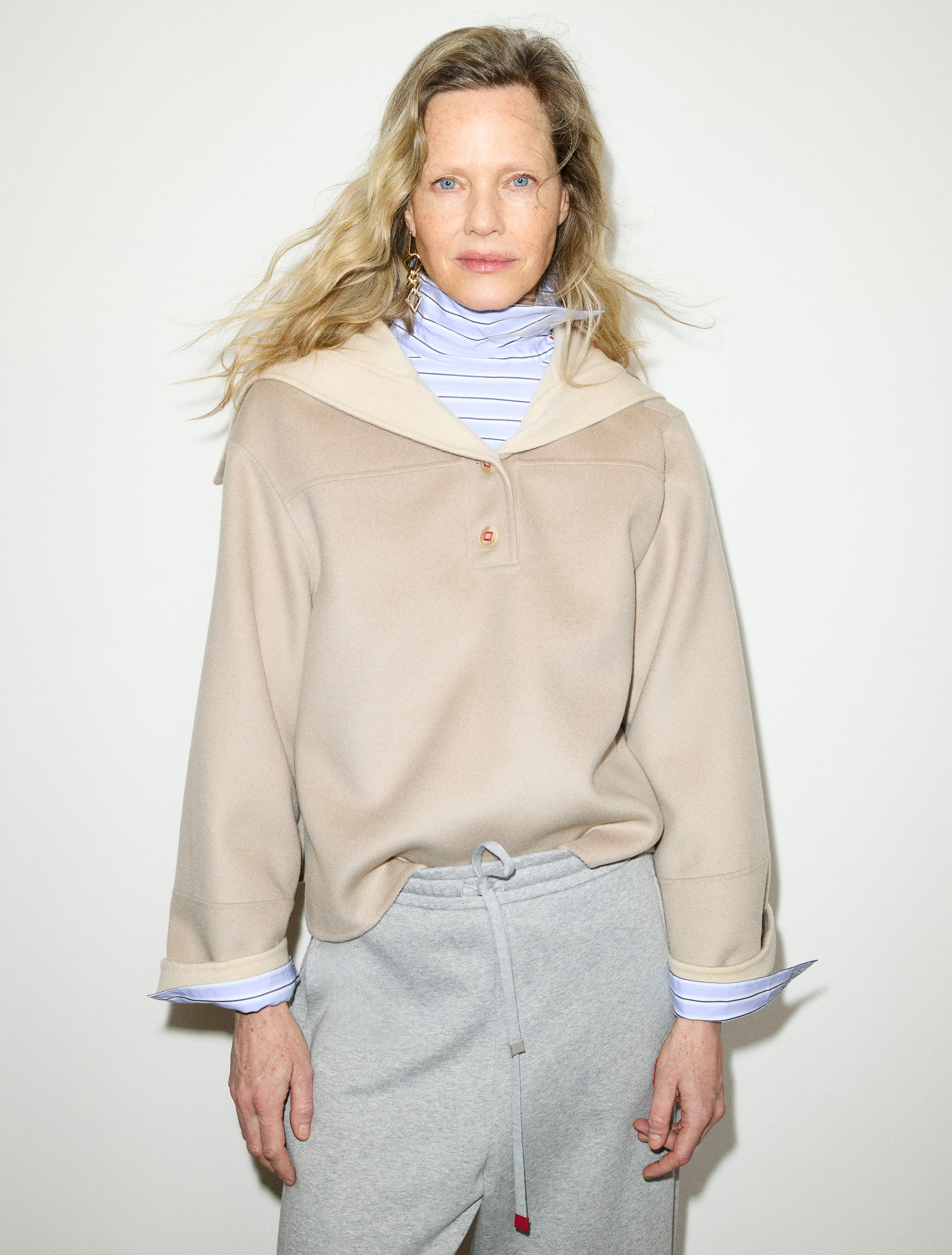 Double-woven wool pullover jacket - MAX&Co.