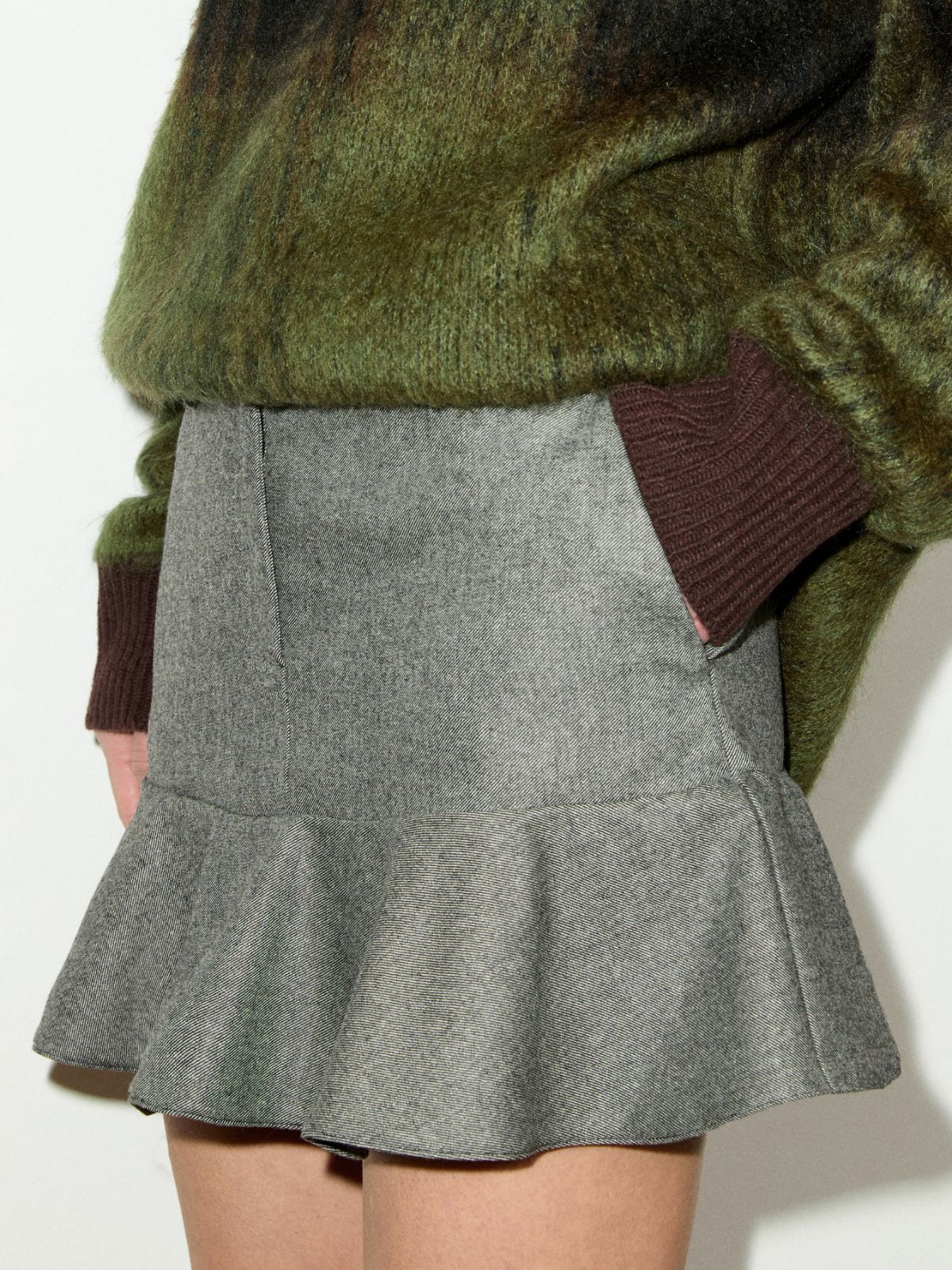 Flannel mini skirt - BLACK - MAX&Co. - 3