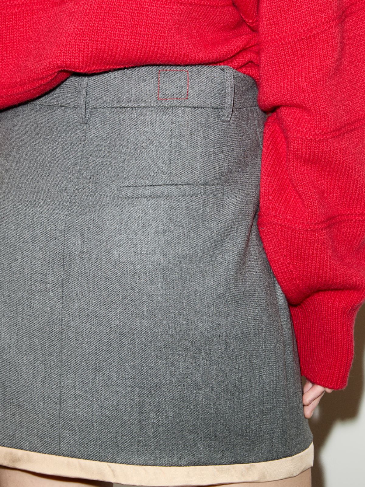 Wool-blend mini skirt - MELANGE GREY - MAX&Co. - 4