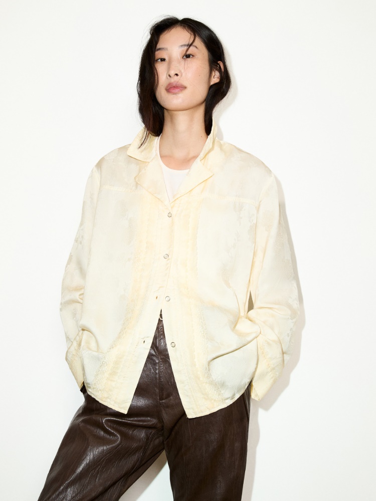 Lace-trimmed jacquard shirt - MAX&Co. - 4
