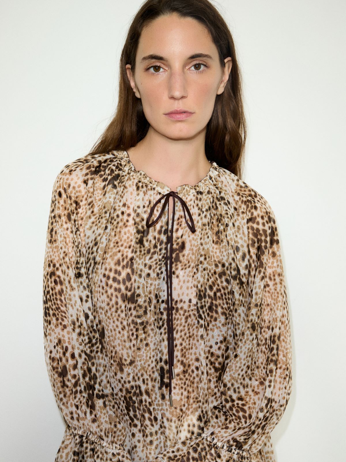 Bluse aus Fil-Coupé-Chiffon - ELFENBEINFARBEN - MAX&Co. - 3