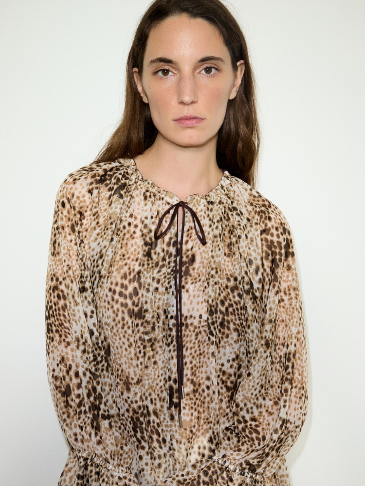 Bluse aus Fil-Coupé-Chiffon - MAX&Co. - 3