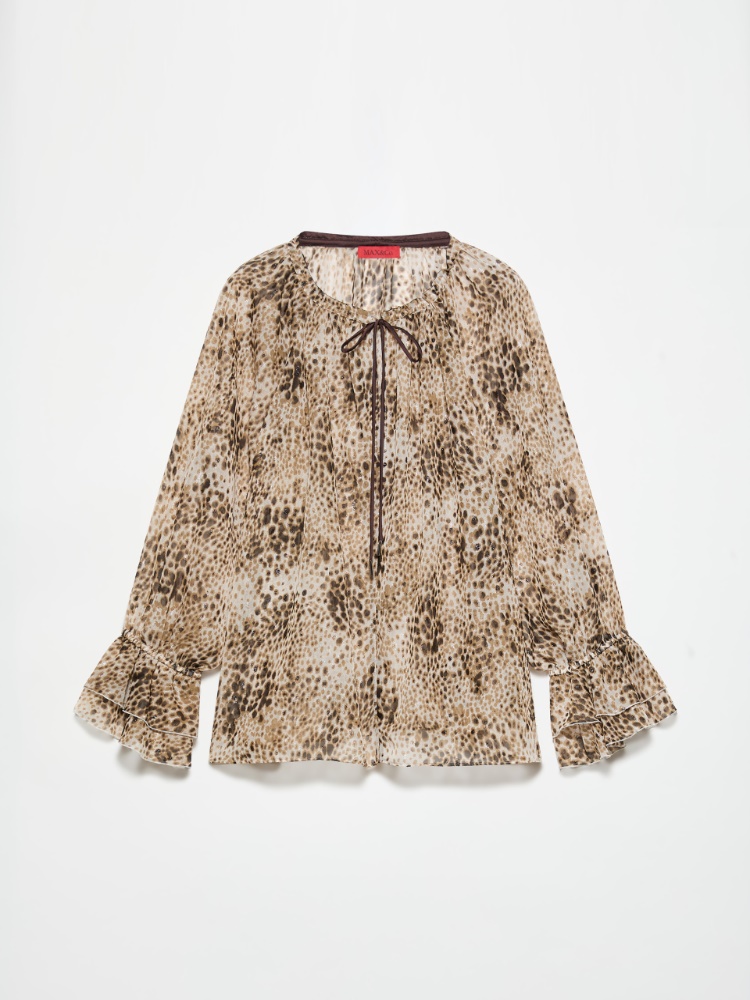 Bluse aus Fil-Coupé-Chiffon - MAX&Co. - 5