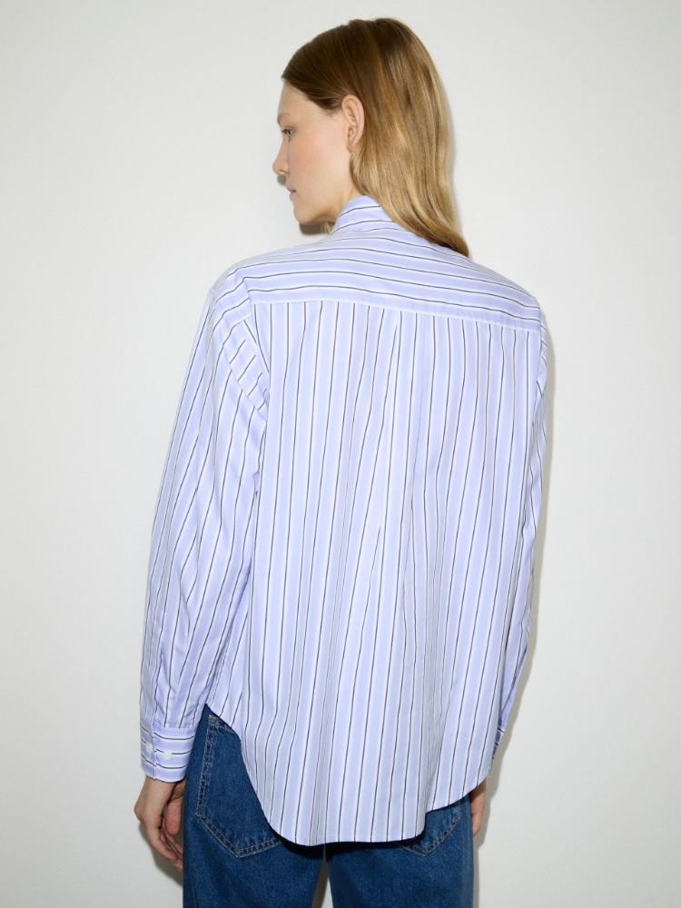 Cotton-poplin shirt - NAVY - MAX&Co. - 2