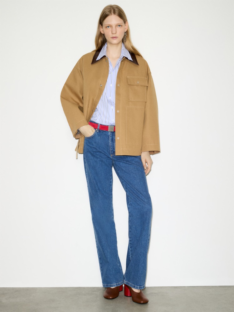 Cotton-poplin shirt - NAVY - MAX&Co. - 4