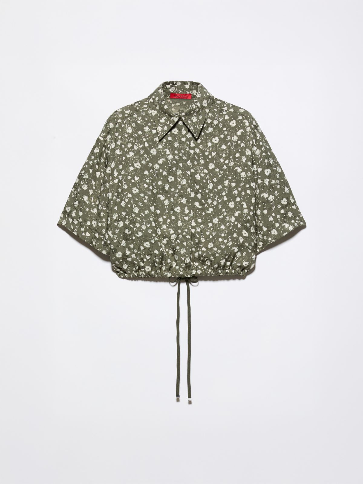 Camicia in tessuto jacquard - KAKI - MAX&Co.